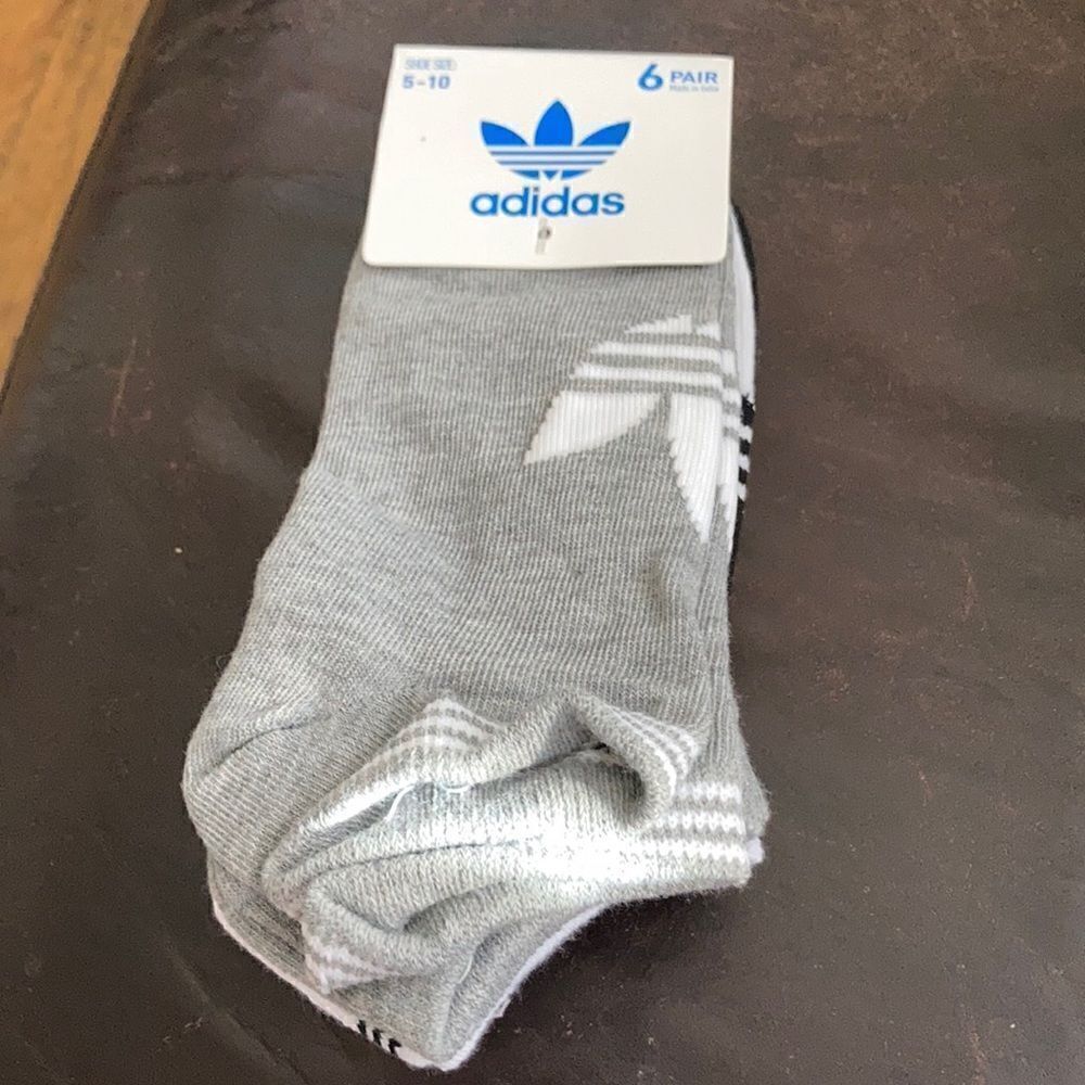 1 LEFT! Adidas Originals No Show 6 Pk